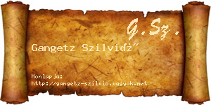 Gangetz Szilvió névjegykártya